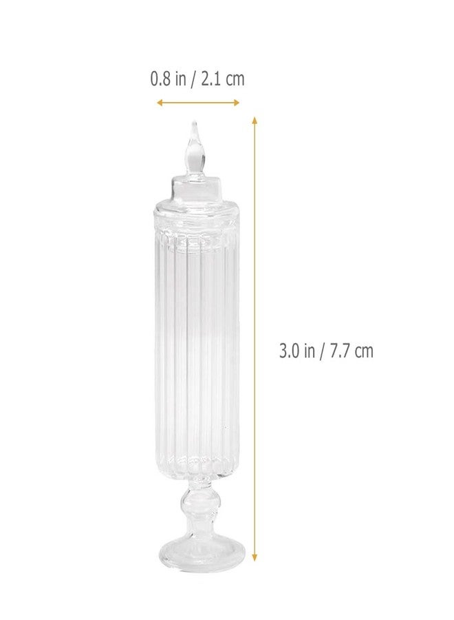 ULDIGI Candy Jar with Lid Transparent Glass Jar for Dollhouse Scale Accessories for Home Decoration and Miniature Display - Image 4